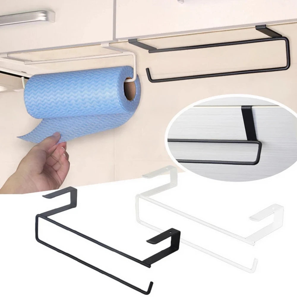 Kitchen Towel Rack Metal Bathroom Toilet Paper Towel Hanging Holder Kitchen Roll Paper Stand Home Storage Tissue Racks Oasis Select