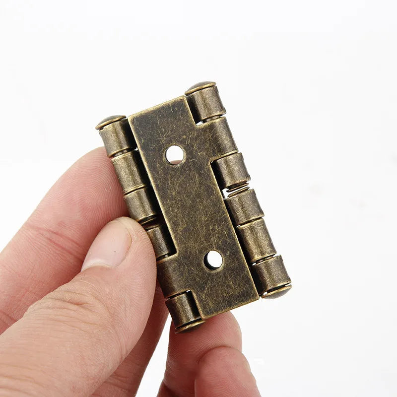 2PCS Double open Butt Hinges Metal Fold Hinge Jewelry Box Cabinet Connector Fittings Furniture Decorative Hardware Accessories Oasis Select