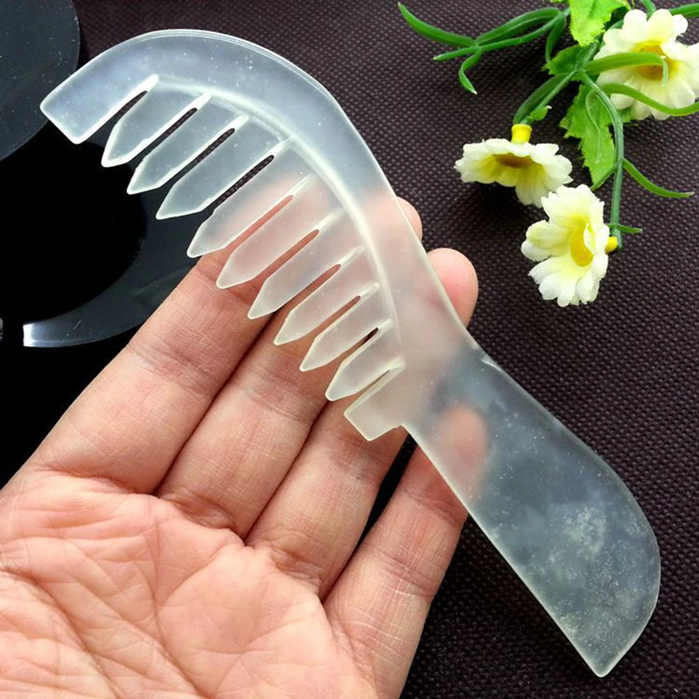 Natural Jade Stone Massage Comb Jade Scraping Comb Massage Head Soothing Nerve Jade Massage Comb Hair Care Tools Random Color Oasis Select