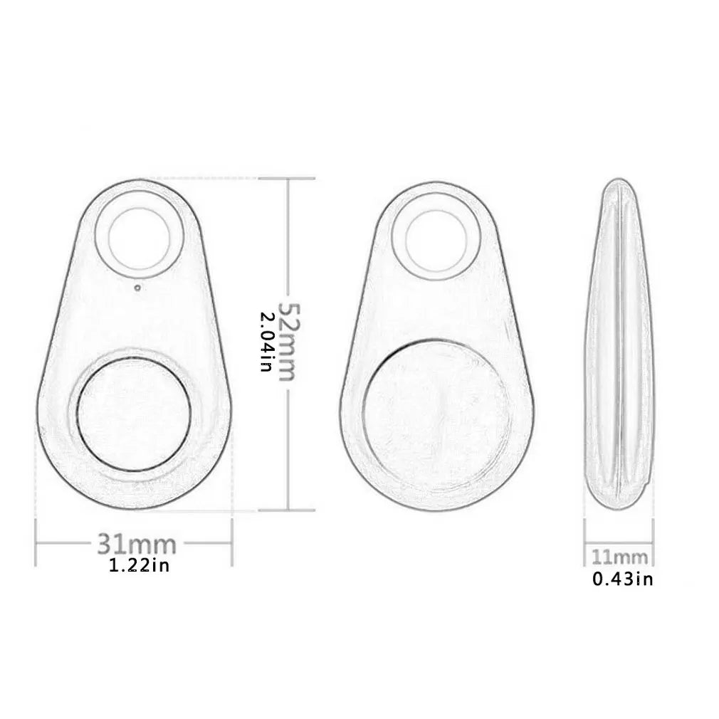 Mini Fashion Smart Dog Pets Bluetooth 4.0 GPS Tracker Anti-lost Alarm Tag Wireless Child Bag Wallet Key Finder Locator Oasis Select