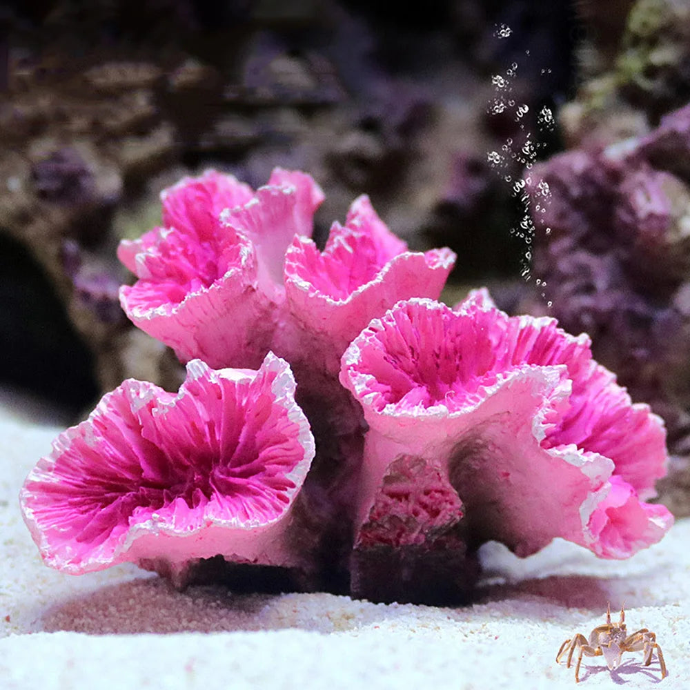Artificial Coral Fish Tank Decoration Emulates Starfish Resin Reef Landscape Aquarium Decoration Craft Tabletop Decoration Oasis Select 4-7x6x5cm