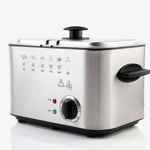 1.2L Mini Electric Deep Fryer | 1200W Non-Stick Adjustable Temp Electric Deep Fryer Oasis Select