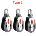 1500 Lbs Loading Gym Single Pulley Sailing Boat Kayak Pulley Block Single Wheel Swivel Lifting Rope Pulley Roller Oasis Select Type 2 3 PC