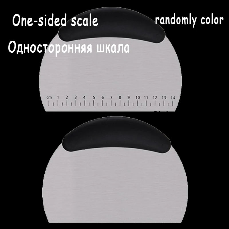 Stainless Steel Dough Scraper & Pizza Cutter with Scale Dough Scraper Oasis Select One-sided scale