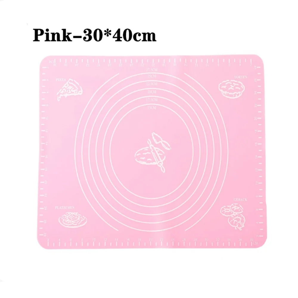 Non-Stick Silicone Baking Mat for Pizza, Pastry & Dough Rolling Silicone Baking Mat Oasis Select Pink-30x40cm