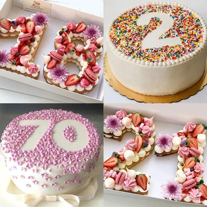 9PCS/SET Molds for Cakes Plastic Alphabet Number Cake Molds Mould Cake Decorating Fondant Tools Wedding Birthday Baking Cake Oasis Select