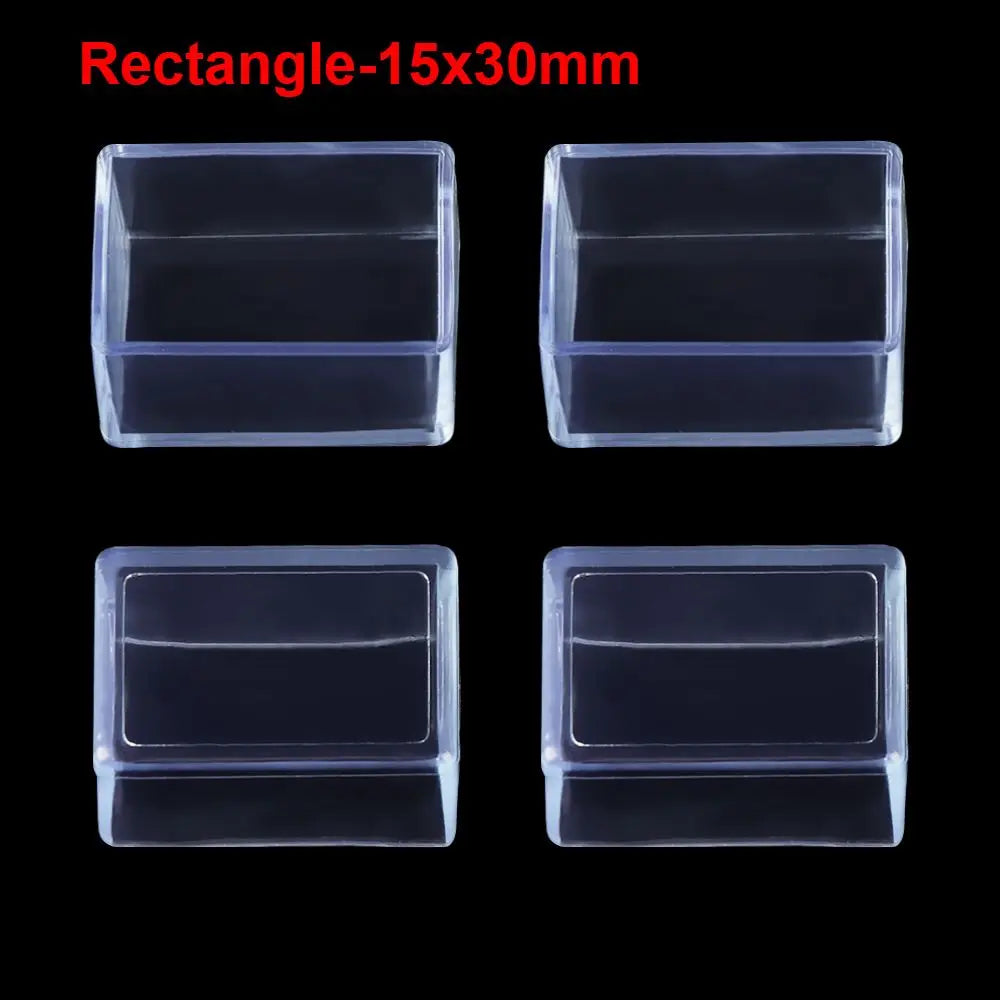 4pcs Non-Slip Oval Chair Leg Caps Feet Protector Pads Furniture Leveling Feet Mat Furniture Table Covers Socks Dust Cover Oasis Select Rectangle 15x30mm