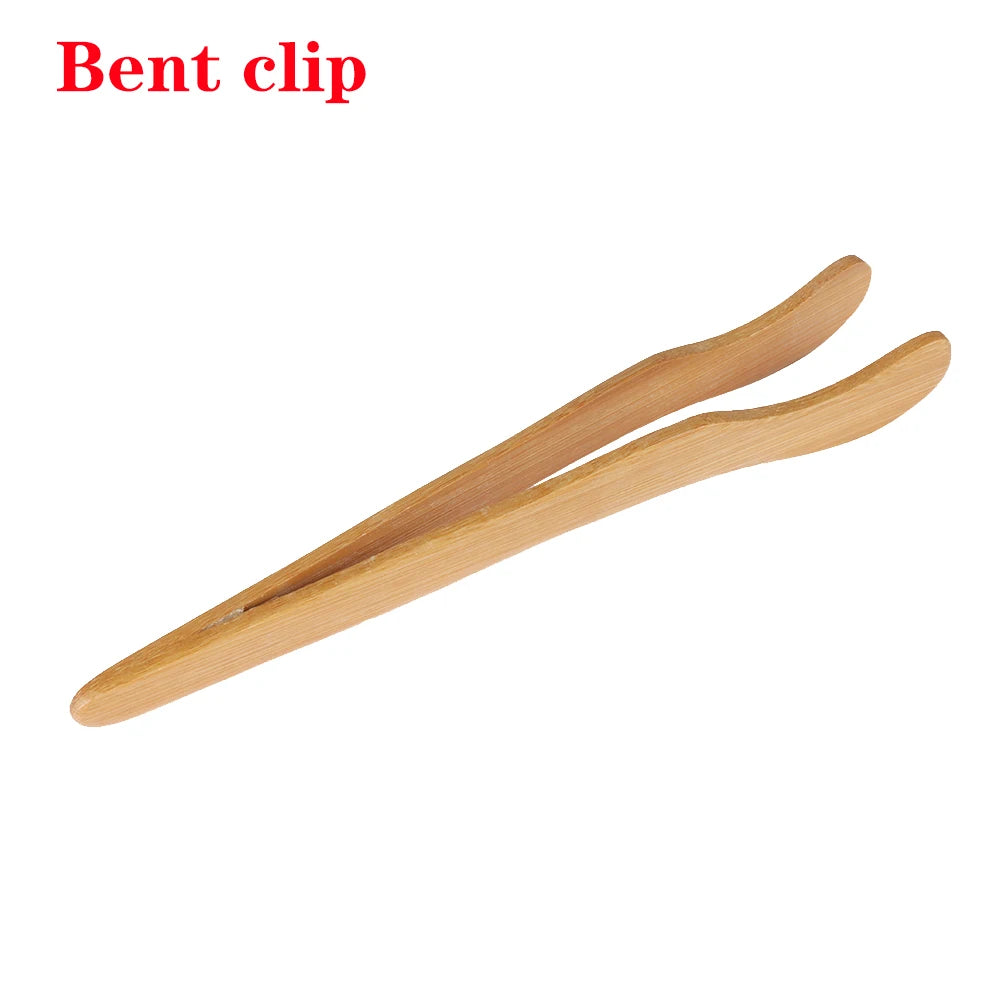 Wood Cooking Utensil Tea Leaf Matcha Sticks Teaware Spice Gadget Spoon Teaware Black Bamboo Kitchen Tool 180*10*10mm Oasis Select Bent clip China Mainland