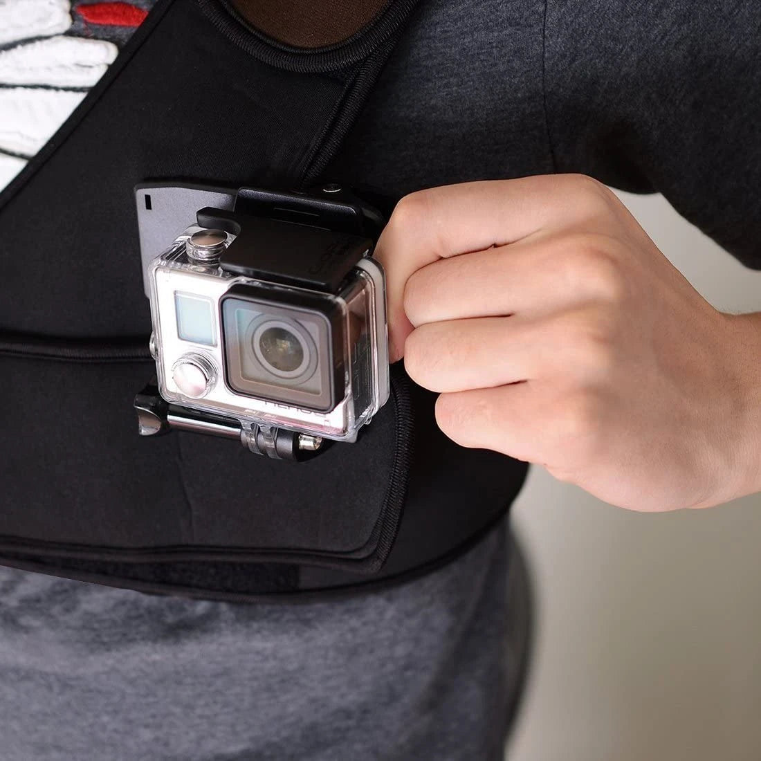 360° Backpack Strap Clip Mount for GoPro & Action Cameras