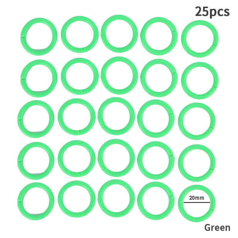 25-Pack Plastic Ring Binders 15–28mm | DIY Albums & Loose-Leaf