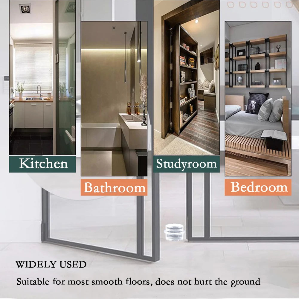 Clear Acrylic Door Stop – Self-Adhesive Wall & Floor Protector
