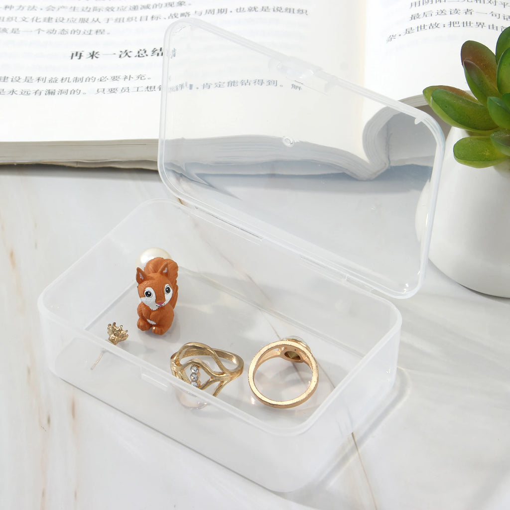 Rectangular Plastic Box Transparent With Lid Storage Box Packing Box Dustproof Strong Jewelry Storage Case Container NEW Oasis Select