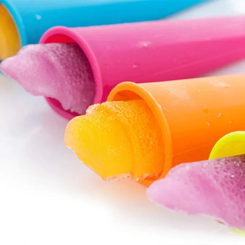 5pc/lot Summer Popsicle Maker Lolly Mould Kitchen DIY Random Color Food-Grade Silicone Frozen Ice Cream Pop Mold Oasis Select