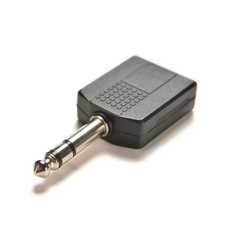 6.35mm 1/4" Y Splitter Male to Dual Female Stereo Audio Adapter