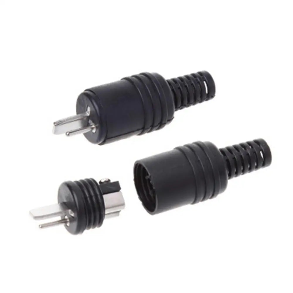 2 pcs 2 pin Black DIN Plug Speaker and HiFi Connector Screw Terminals Connector Power Audio Lamp Signal Plug Adapters Oasis Select
