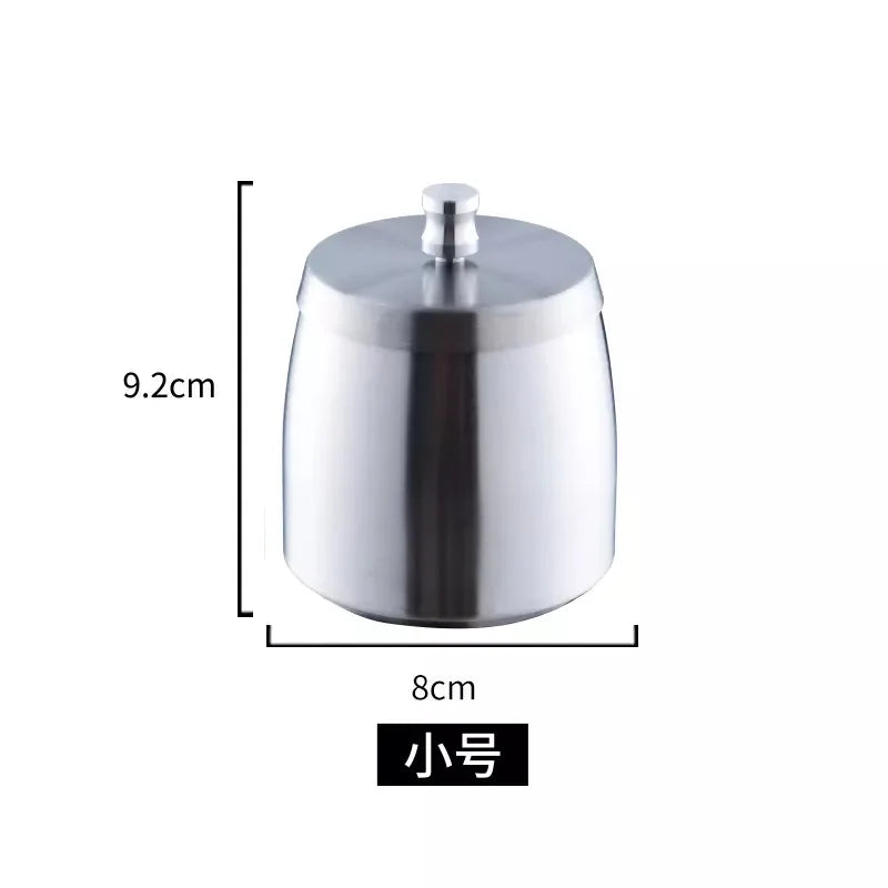 Personality trend anti-fly ash with cover home hotel bar restaurant custom stainless steel large ashtray ashtray Oasis Select Silver small B