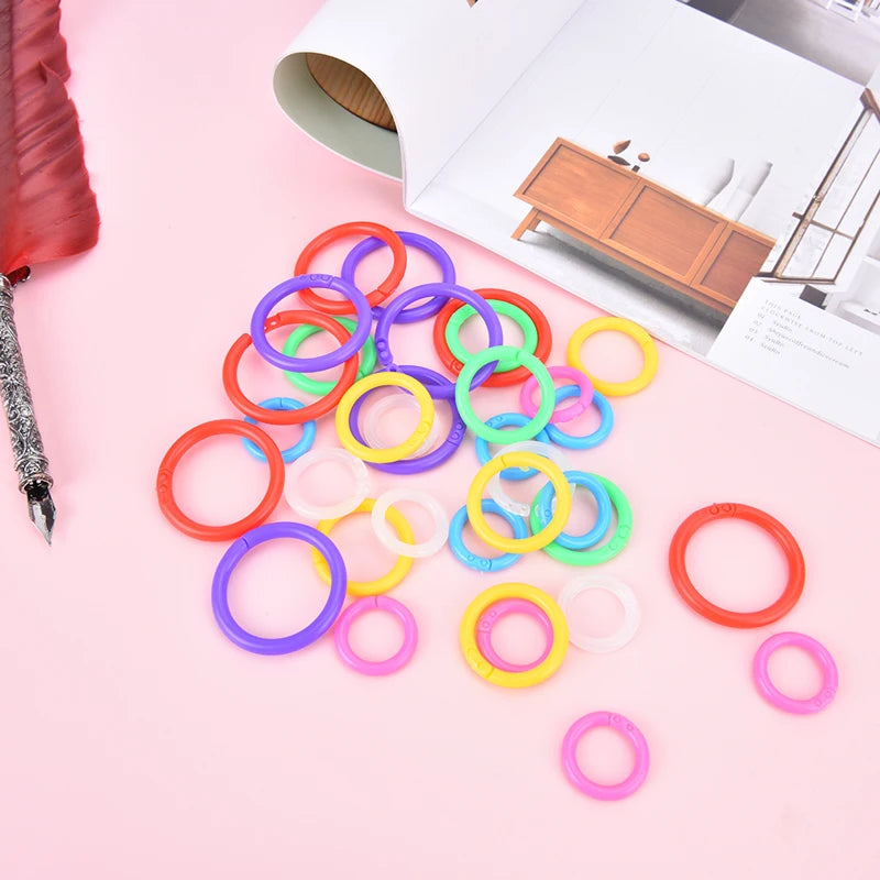 25-Pack Plastic Ring Binders 15–28mm | DIY Albums & Loose-Leaf