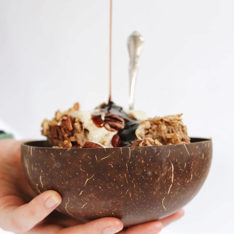 Natural Coconut Shell Bowl – Eco-Friendly Fruit & Salad Bowl Coconut Shell Bowl Oasis Select