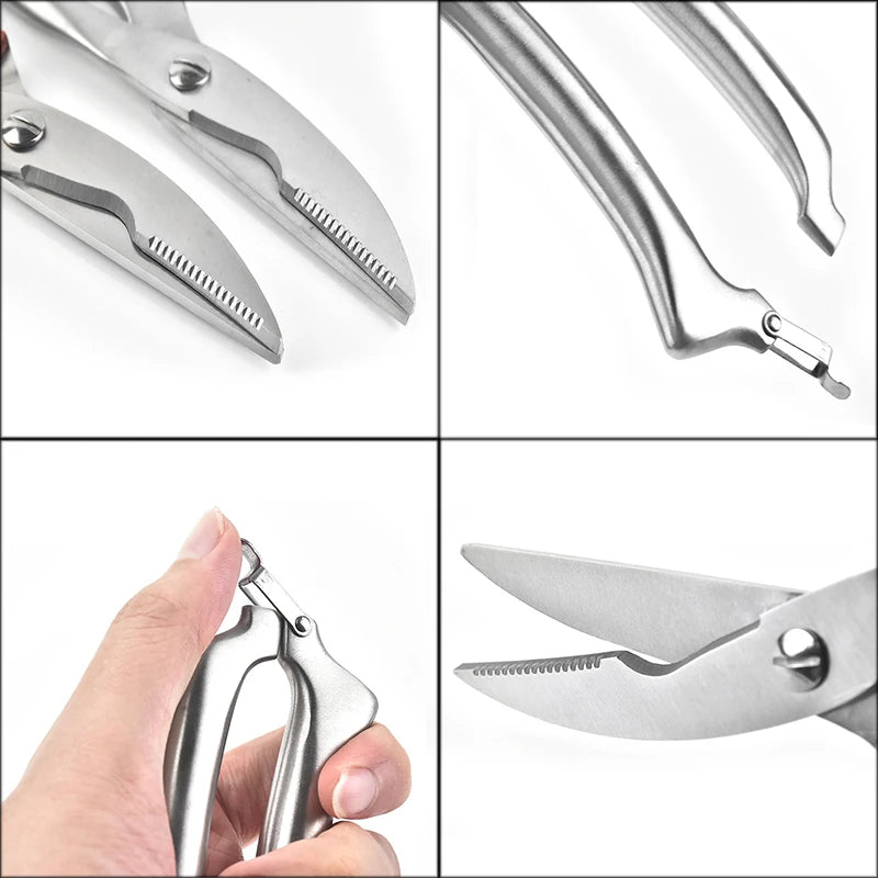 Stainless Steel Kitchen Shears – Poultry Bone & Meat Scissors Kitchen Shears Oasis Select