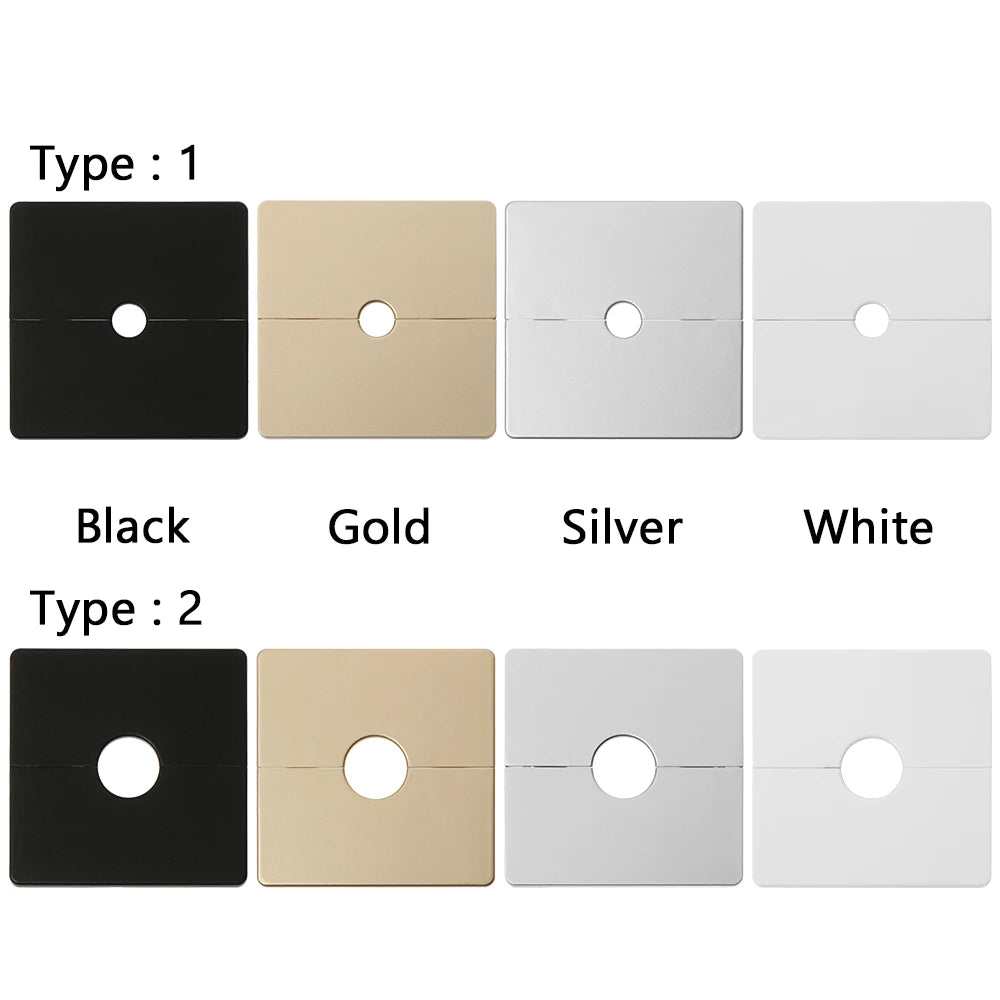 86Type ABS Wall Wire Hole Cover Air-conditioning Dust Pipe Plug Reserved Drill Hole Panel Decor Office Desk Hole Cap Hardware Oasis Select