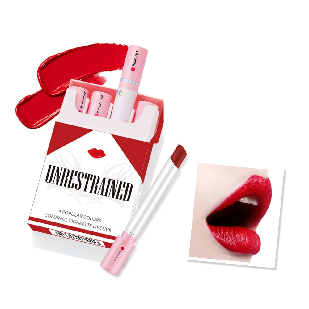 ibcccndc 4-Piece Matte Lipstick Set – Waterproof Long-Lasting