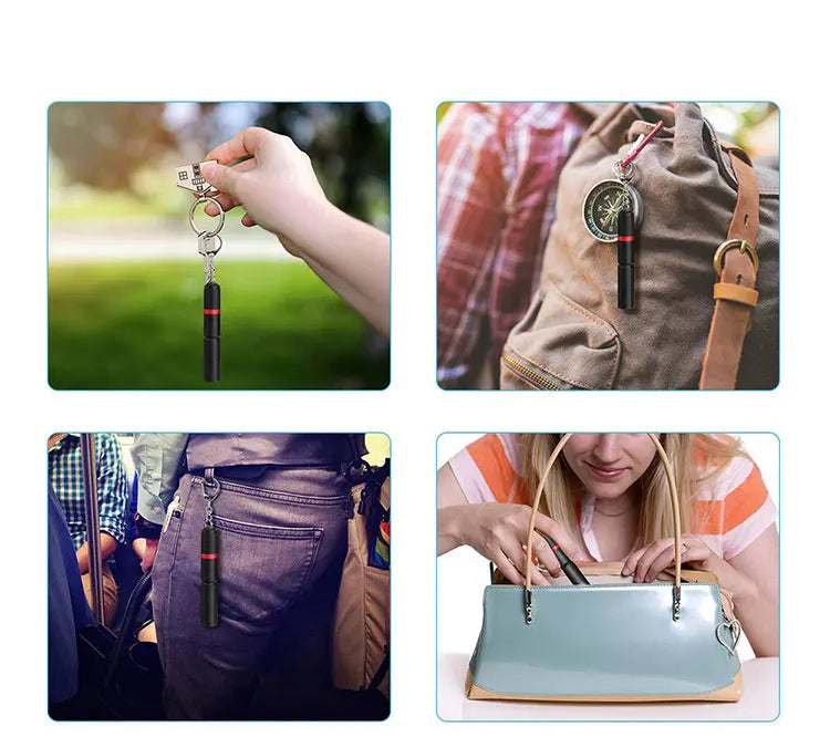 8000LM Portable Pen Light Keychain Mini Flashlight Pocket LED Torch Pen Clip LED Flashlight Hand Light Use AAA Battery Oasis Select
