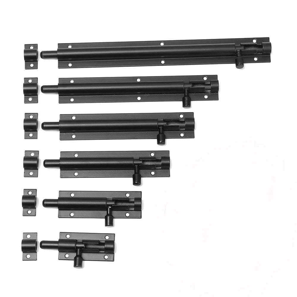 2-8" Window Catch Lock Door Lock Buckle Heavy Duty Large Garden Gate Shed Sliding Door Tower Bolt Latch Catch Home Hardware Oasis Select black 3inch