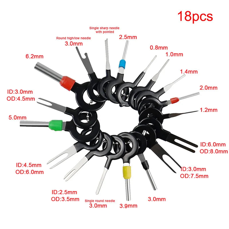 Automotive Terminal Removal Tool Kit – Wire Connector Extractor Terminal Removal Tool Kit Oasis Select 18pcs