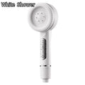 1pc Filtered Supercharged Shower Head Four-speed Adjustment With Water Seal Multi-functional Home Shower Bathroom Accessories Oasis Select WHITE