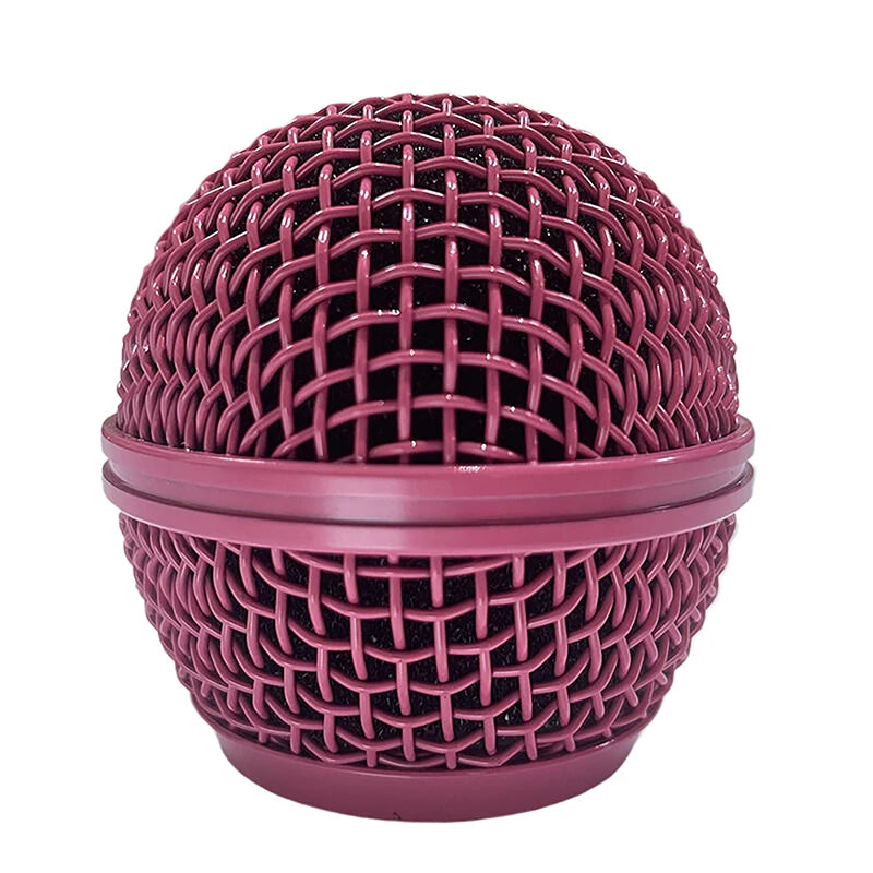 1pc For Shure SM58 Wireless Microphone Replacement Metal Microphone Grille Replacing Professional Party Mic Head Part Oasis Select Rose red