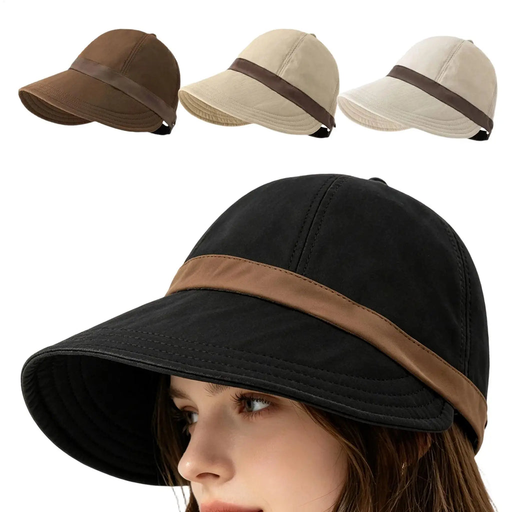 Wide Brim Visor Caps Adjustable Summer Sunhat Outdoor Travel Beach UV Protection Baseball Hats for Beach Travel Vacation Oasis Select