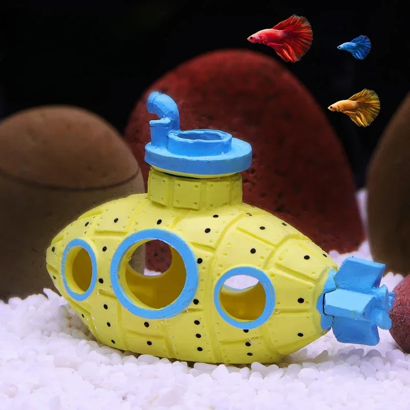 Resin Submarine Ornaments Aquarium Fish Tank Decoration Fish Shrimp Shelter Cave Landscaping Accessories for Aquarium Fish Tank Oasis Select