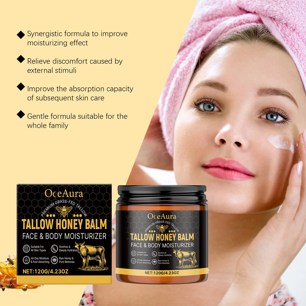 Tallow Honey Balm – Hydrating Brightening Firming Body Cream Body Moisturising Balm Oasis Select