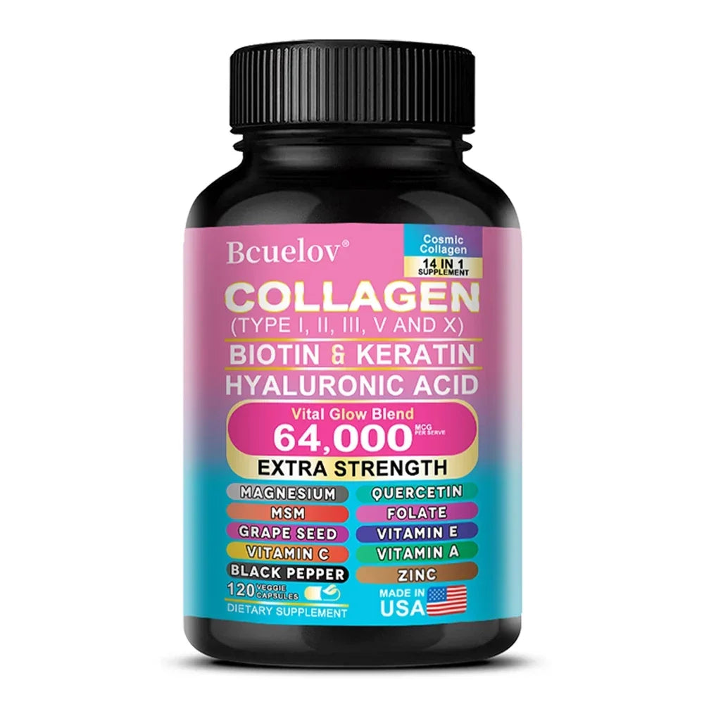 Collagen Peptide Supplement, Anti-Aging, Youthful Glow, Skin Elasticity, Strong Joints, Healthy Hair Growth, Healthy Nails Oasis Select 120count-1 bottle