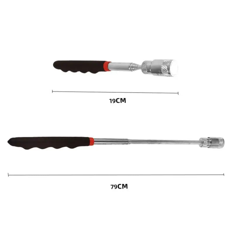 Adjustable Telescopic Magnetic Pen for Screw Nut Bolt; Portable Long Reach Pick Up Tool with LED Light Oasis Select