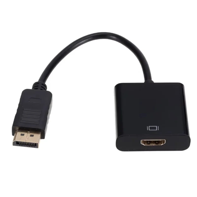 DP to HDMI-compatible Cable Adapter r DP Male to HDMI Female HDMI-Compatible Cable Converter Video Audio for PC Projector HDTV Oasis Select