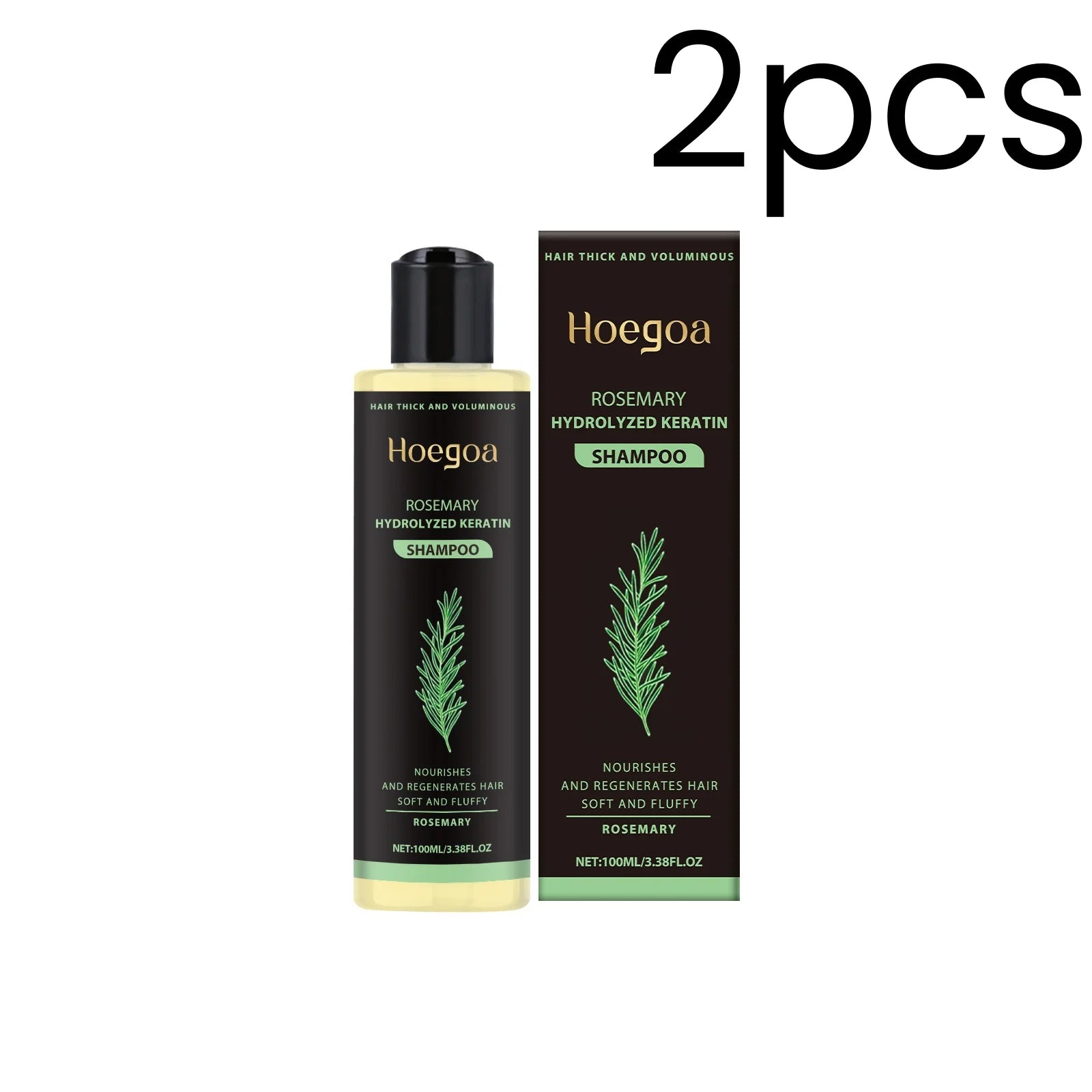 Hoegoa Rosemary Keratin Shampoo – Anti-Frizz & Hair Repair Keratin Hair Shampoo Oasis Select 2pcs