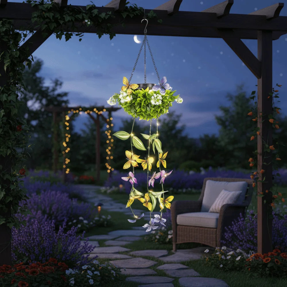 Solar Butterfly Vine Lamp | IP65 Waterproof Garden Light