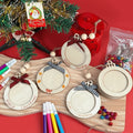 6-Pack Wooden Christmas Frame Ornaments – DIY Coloring Xmas Decor
