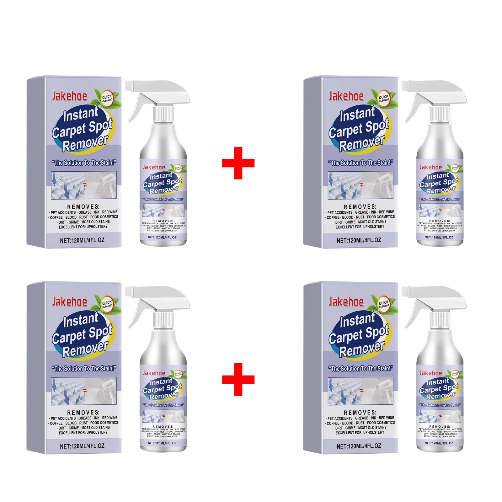 JAKEHOE Carpet Spot Remover – Stain & Odor Cleaner 120ml Carpet Stain Remover Oasis Select 4 X 120ml boxed