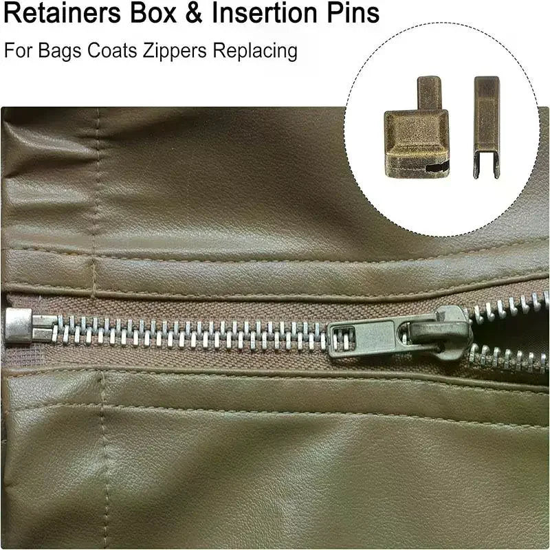 Zipper Repair Kit – Metal Sliders & Pins Sizes #3 #5 #8 #10 Zipper Repair Kit Oasis Select
