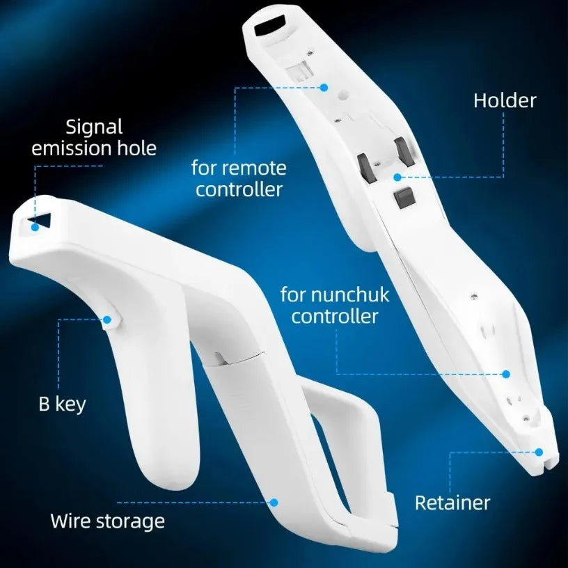 Shooting Games Zapper Controller Toy Shooting Zapper for Nintendo Wii Nunchuk Motion Plus Remote Controller Game Jan3 Oasis Select