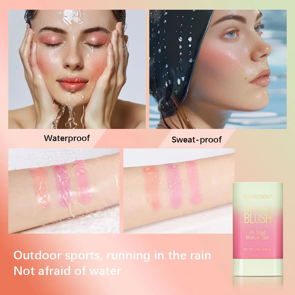 Temperature Change 3-in-1 Cheek Lip Tinted pixiBlush Stick Temperature Change Blush Makeup Products Cosmetic Palette Stick Face Oasis Select