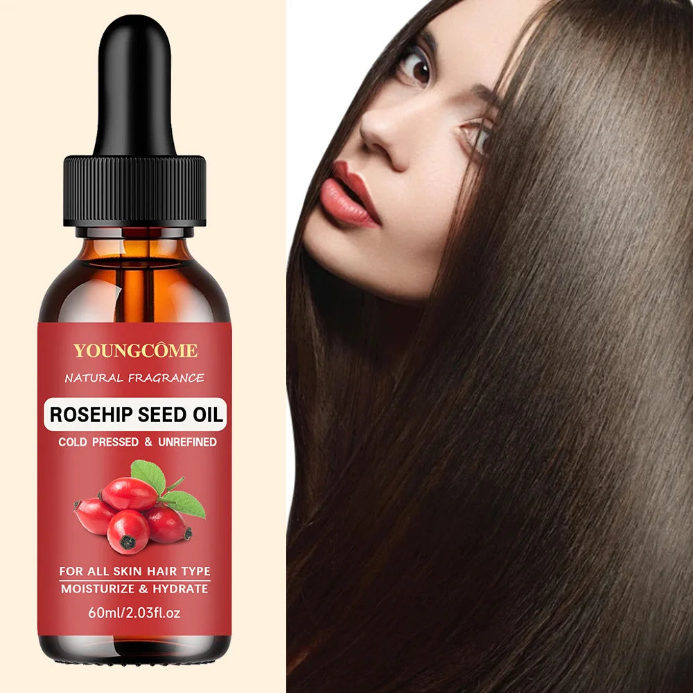 YOUNGCOME Cosmetics Rosehip Oil for Face & Softer Glowing Skin, Rosehip Seed Face Oil for Facial & Gua Sha Massage&Hair Care Oasis Select