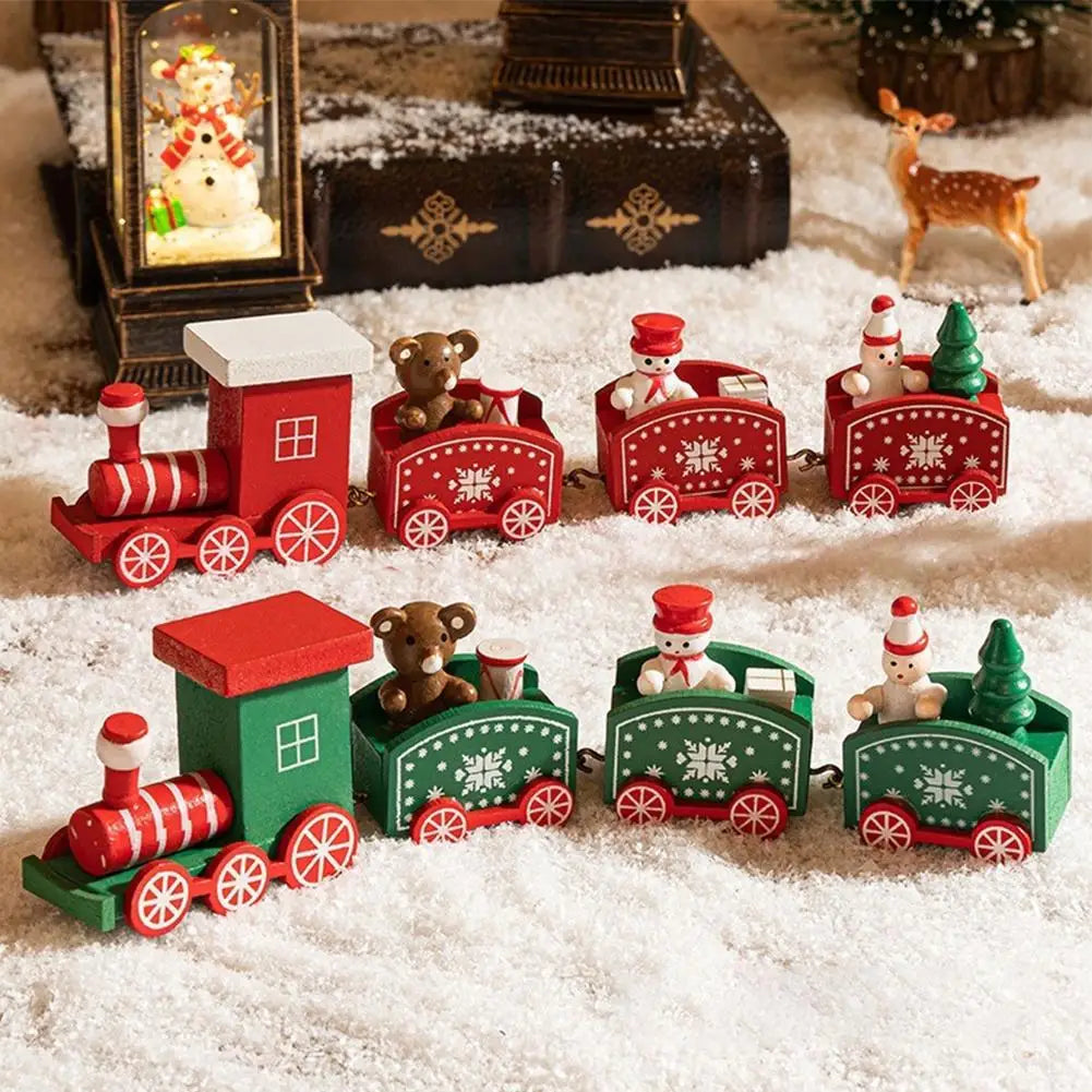 Wooden Christmas Train Ornament 2025 | Festive Holiday Decor