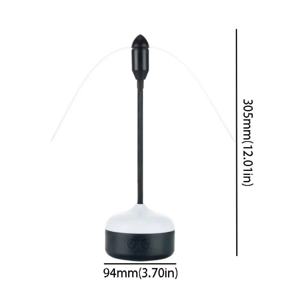 Desk Use Foldable Design Fly Fan Hangable Multi Functional Portable Fan Night Light Repellent Light Table Fan Outdoor Use Oasis Select Black