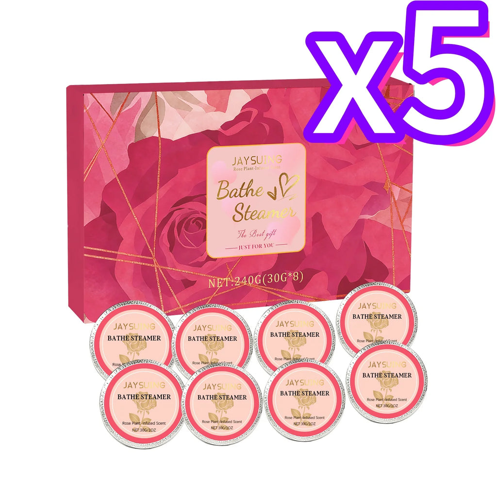 Rose Aromatherapy Shower Tablets – 8pc Relaxing Shower Steamers Shower Steamers Oasis Select 8pcs Boxed X 5PCS ROSE