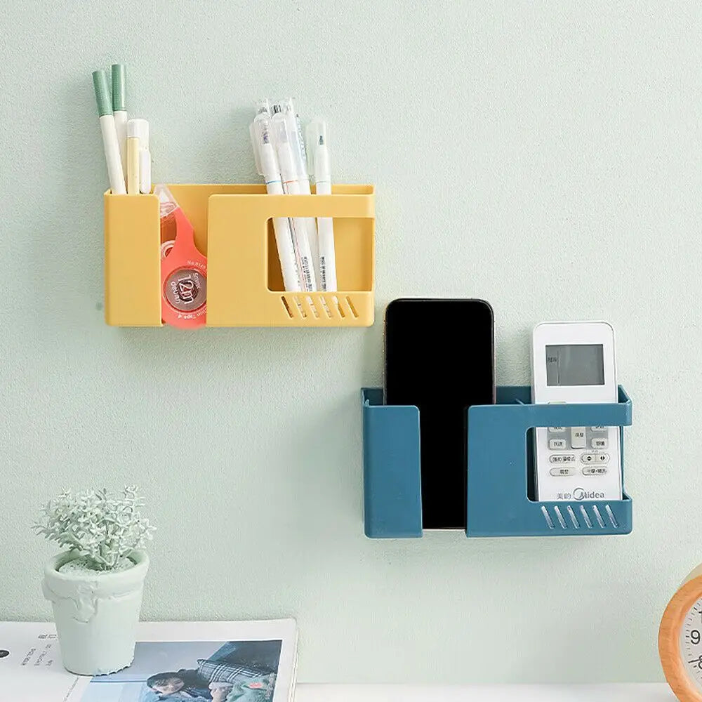 Multi-function Television Convenient Remote Control Organizer Storage Stand Phone Boxes Wall Mounted Box Oasis Select