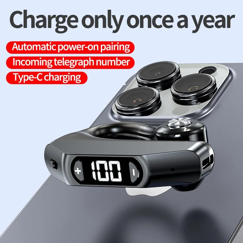 Bluetooth Business Earphones Talk/Music Time 20/30 Hours LED Digital Display With MlC Noice Cancelling Wireless Headset Oasis Select