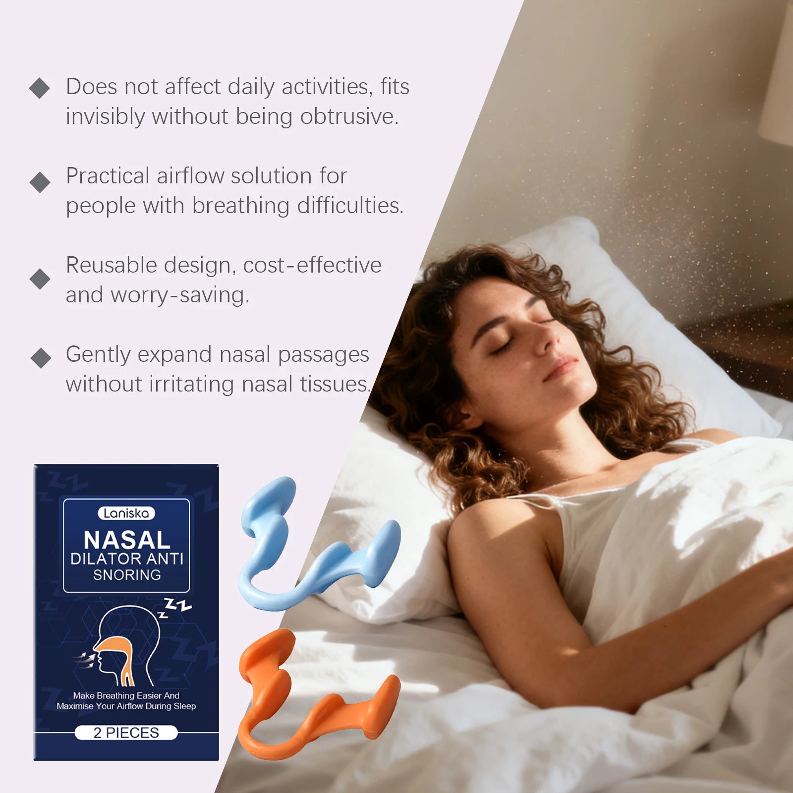 Laniska Nasal Dilator | Soft Breathing Aid for Better Sleep Nasal Dilator Oasis Select